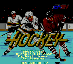 EA HOCKEY title screen for Sega Mega Drive